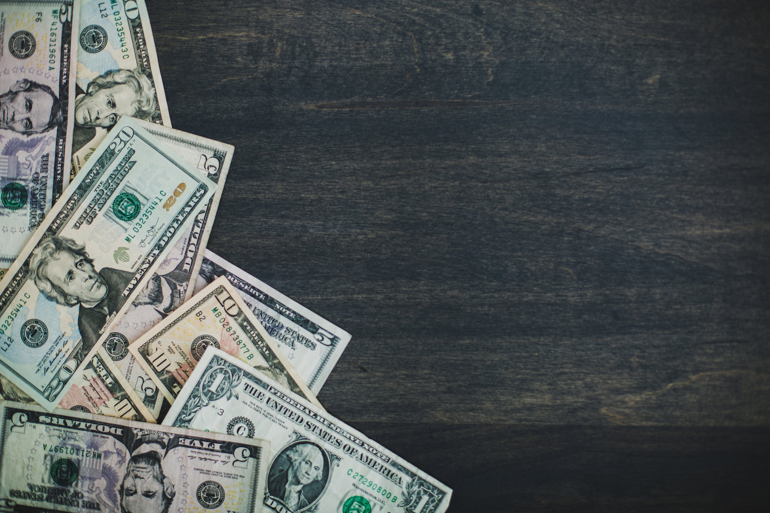 Money on a desk